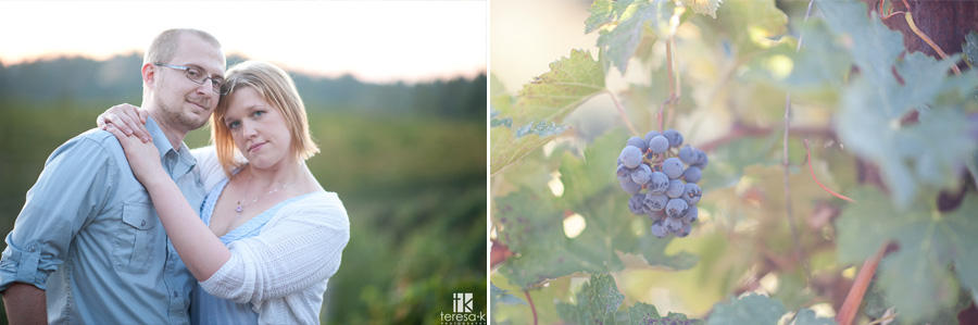 California winery engagement session