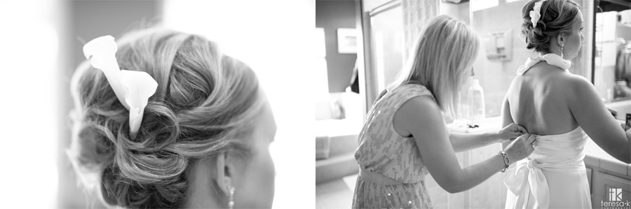 gorgeous bride getting ready for her wedding