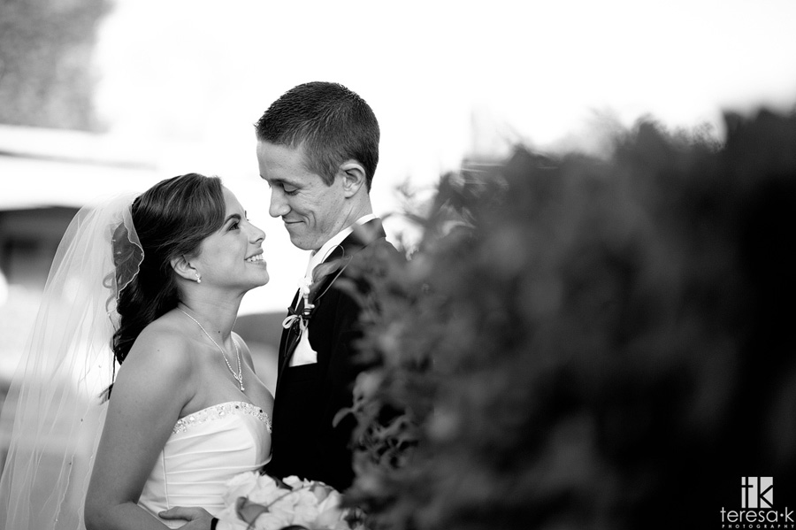 Arden Hills Resort Club Wedding by Sacramento Wedding photographer Teresa K bride and groom portrait at Arden hills