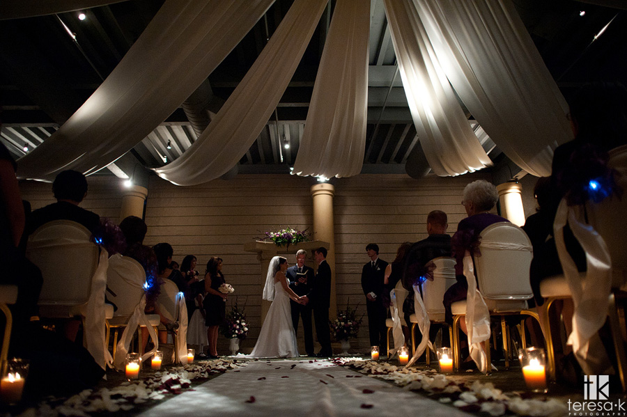 Arden Hills Resort Club Wedding by Sacramento Wedding photographer Teresa K indoor ceremony at Arden hills in Sacramento