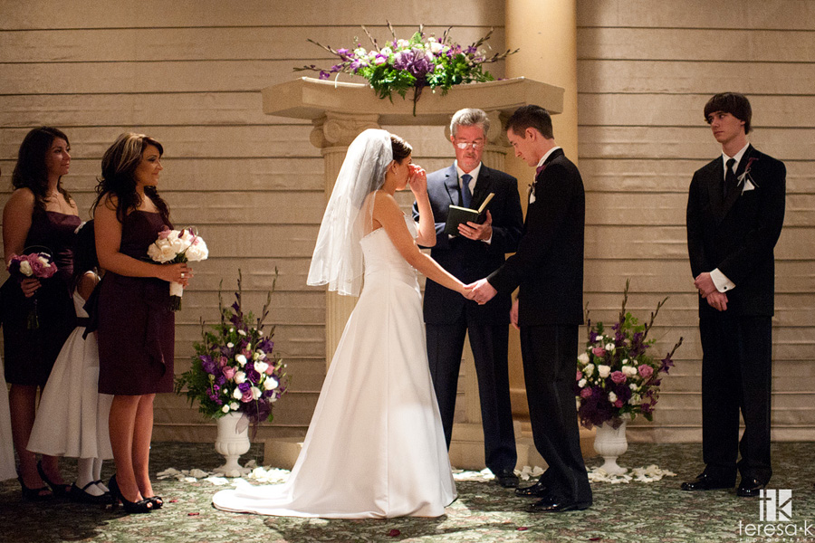 Arden Hills Resort Club Wedding by Sacramento Wedding photographer Teresa K bride crying at her wedding