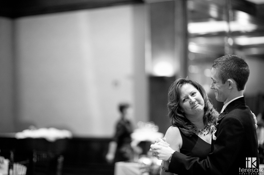 Arden Hills Resort Club Wedding by Sacramento Wedding photographer Teresa K mother son dance at Arden hills