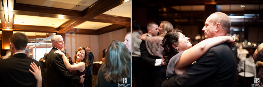 Arden Hills Resort Club Wedding by Sacramento Wedding photographer Teresa K parents dancing at Arden hills reception