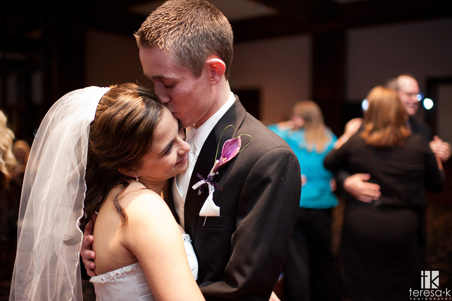 Arden Hills Resort Club Wedding by Sacramento Wedding photographer Teresa K special moment with bride and groom from Arden hills