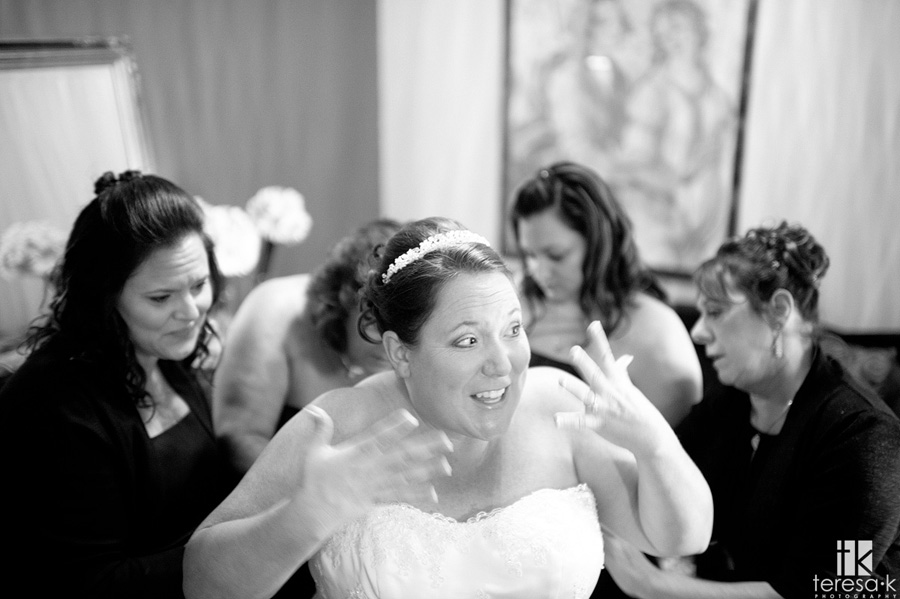 Newcastle Wedding Garden images by Teresa K photography bride getting ready at Newcastle wedding