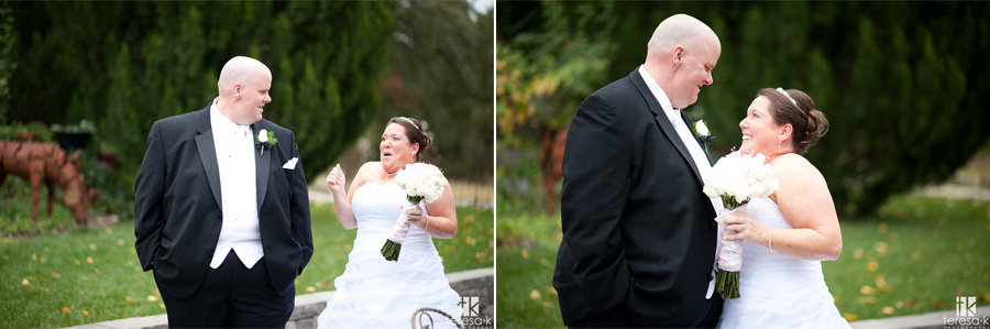 Newcastle Wedding Garden images by Teresa K photography bride and groom at the Newcastle wedding gardens