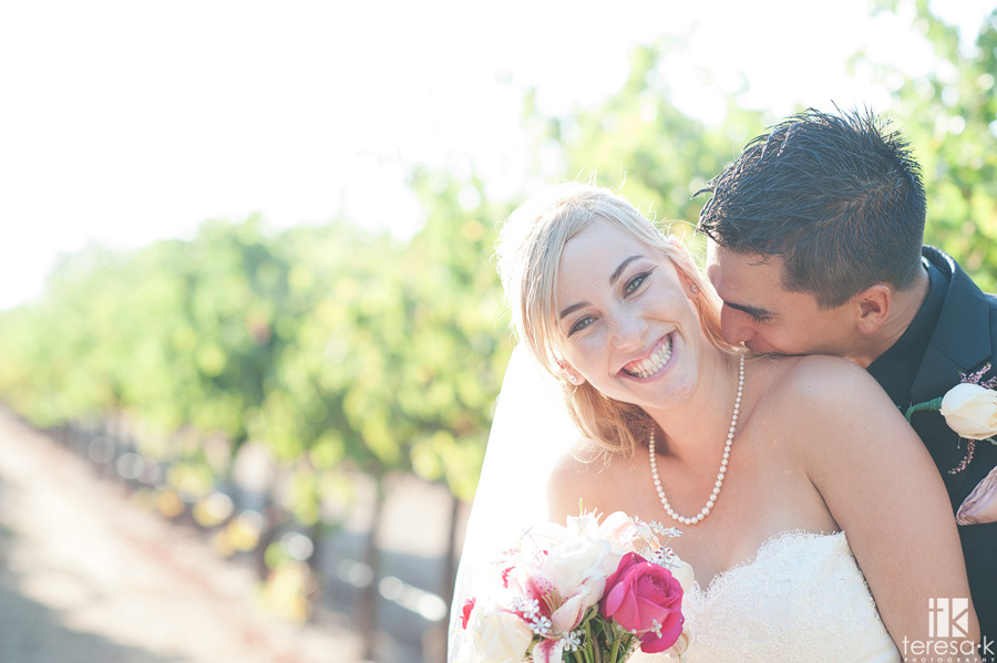 Sacramento area wedding and portrait photographer best of 2011 groom nuzzling brides neck