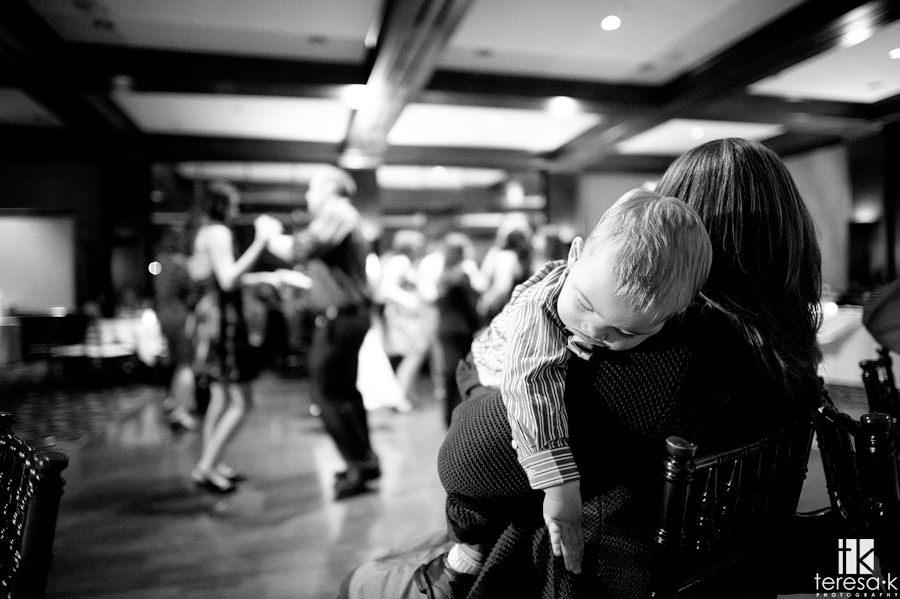 Sacramento area wedding and portrait photographer best of 2011 baby passed out at wedding reception