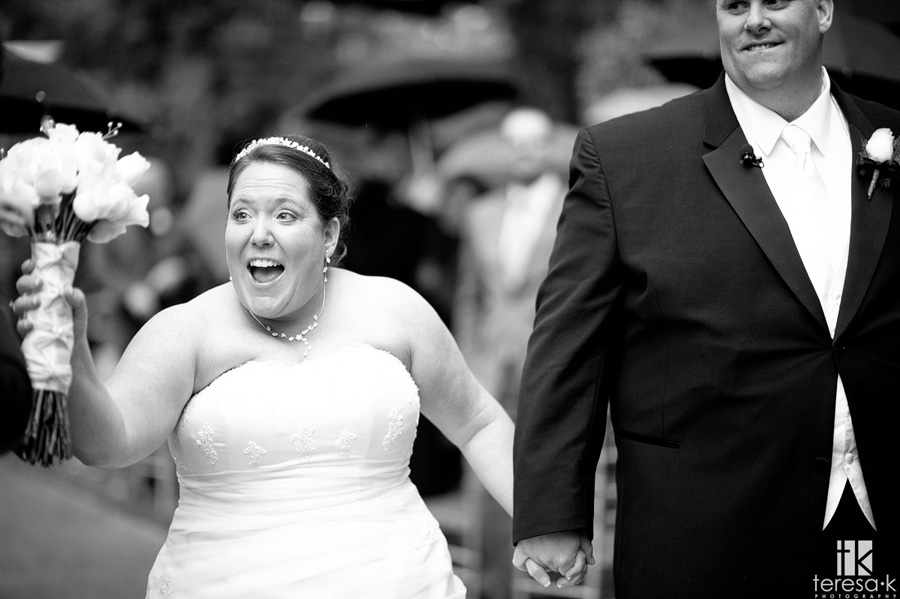 Sacramento area wedding and portrait photographer best of 2011 super excited bride after ceremony