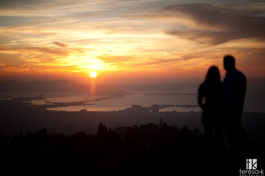 Oakland Engagement Session by Teresa K photography bride and groom to be overlooking the bay